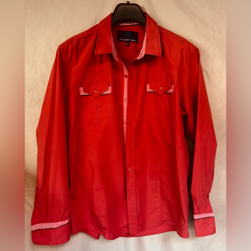 Franky Max Red Button-Up Shirt
